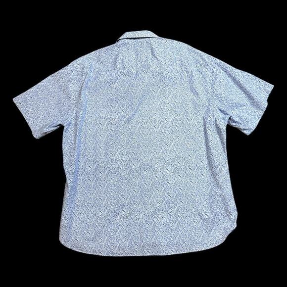 Joseph Abboud Camp Shirt Mens Navy White Floral Button Up Preppy Classic Sz XXL - Picture 2 of 5